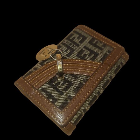 Fendi Key Holder Case Zucchino And Calf Leather With Charm - Picture 5 of 7